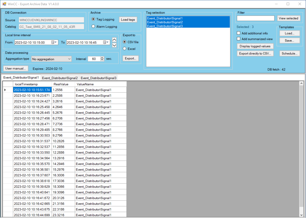 Swappcon ApS WinCC data export (manuel)